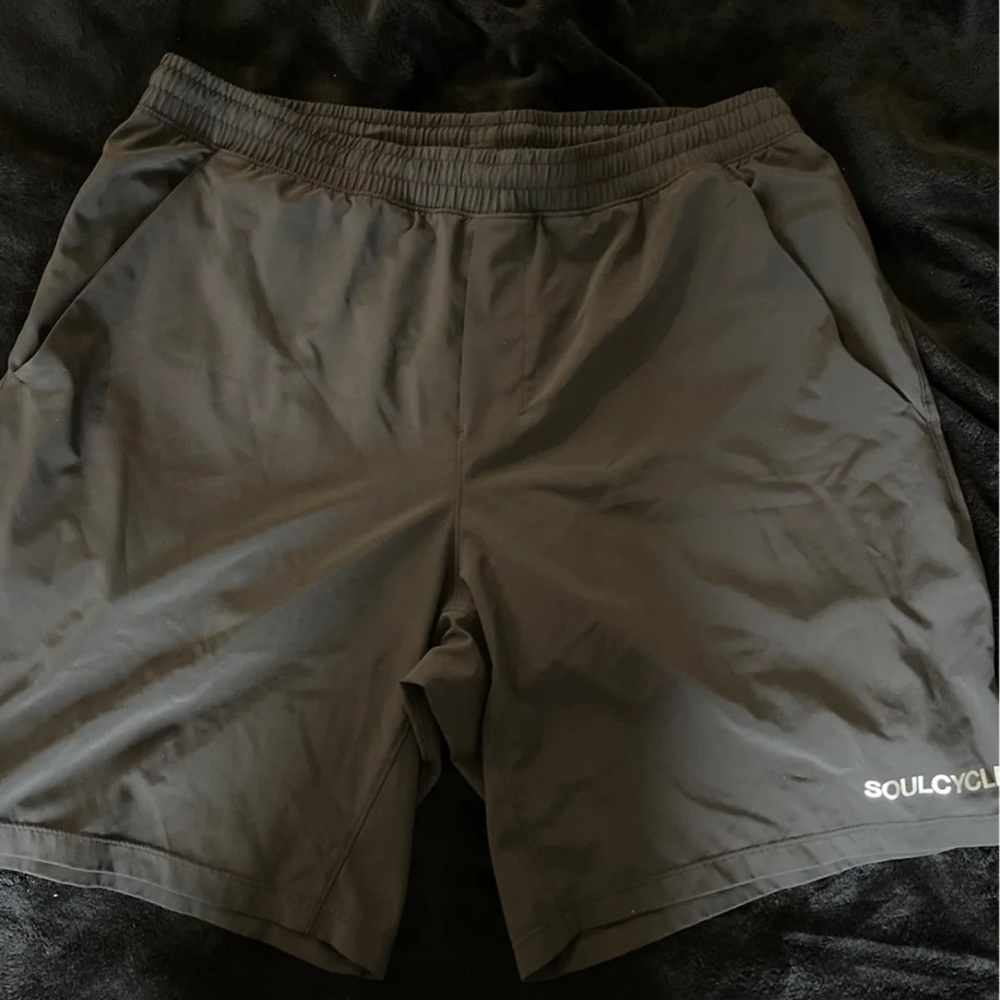 Lululemon/soul cycle pace breaker shorts.